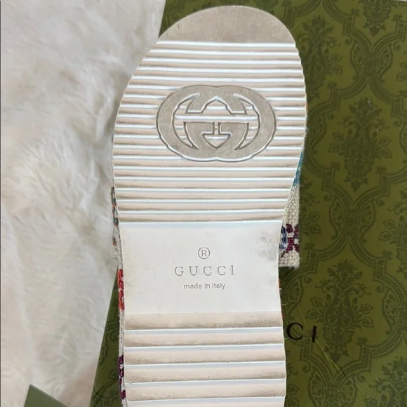 COPY - Gucci Angelina platform multicolor canvas monogram GG slide sandals - Picture 9 of 10